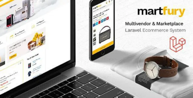 Martfury Multivendor Marketplace Laravel dashboard illustration with vendor